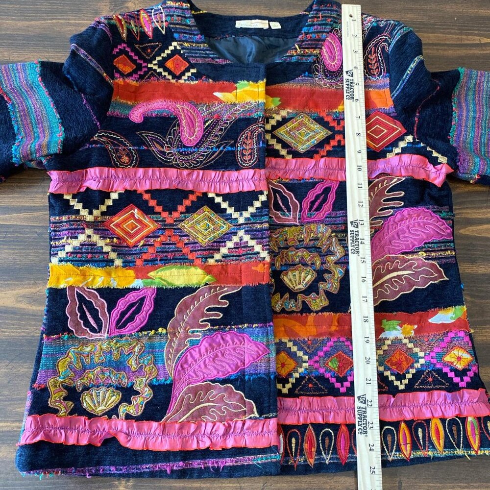 Vtg Choices Multicolored Patchwork Jacket - image 6